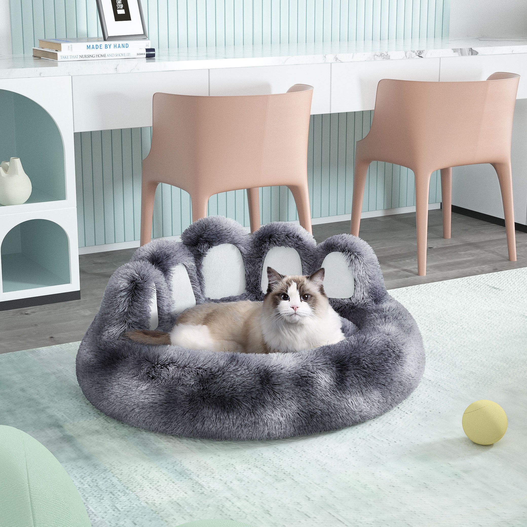 Bear Paw Dog & Cat Bed – Plush & Cozy