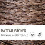 Handmade Wicker Cat Bed – Elevated Design with Cushion