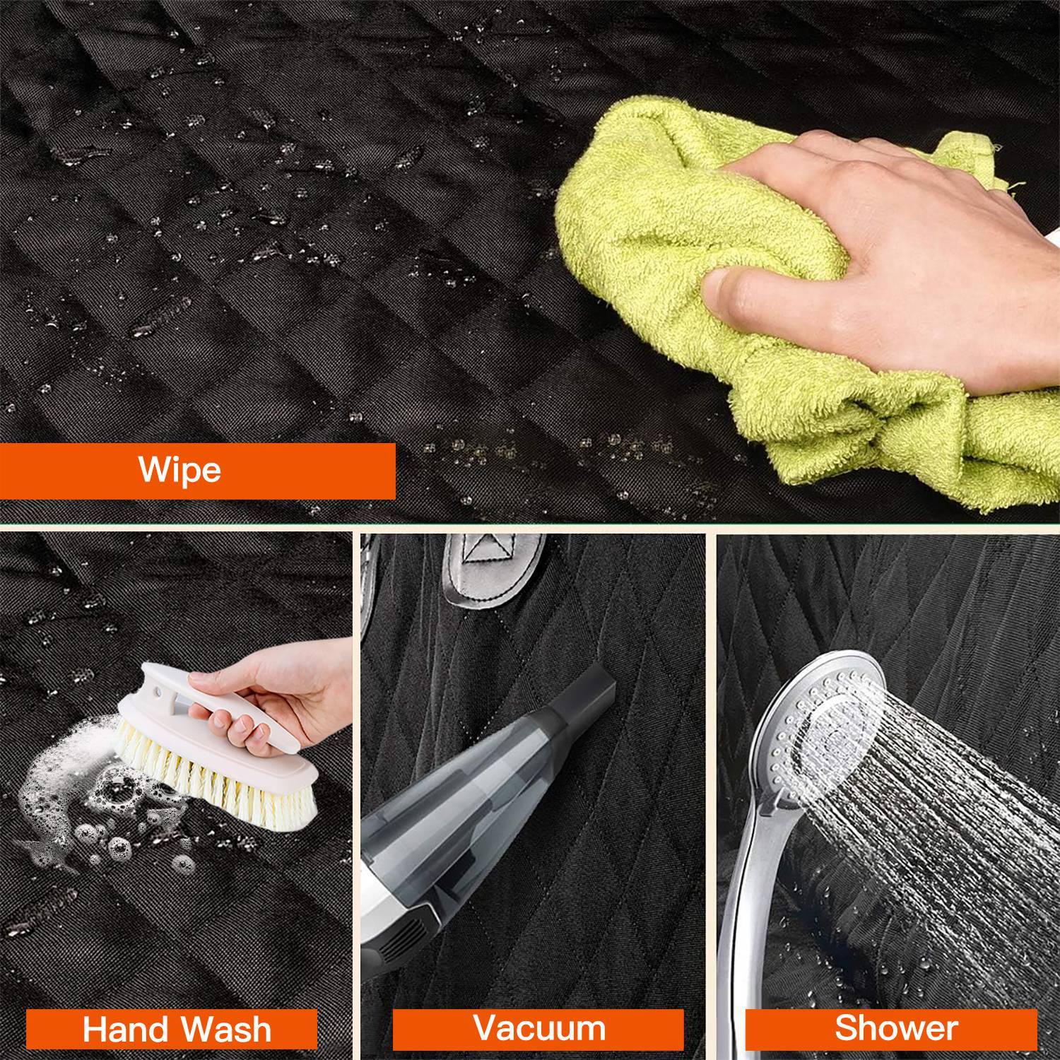 Waterproof Dog Car Seat Cover – Scratchproof Rear Protector with Safety Belt