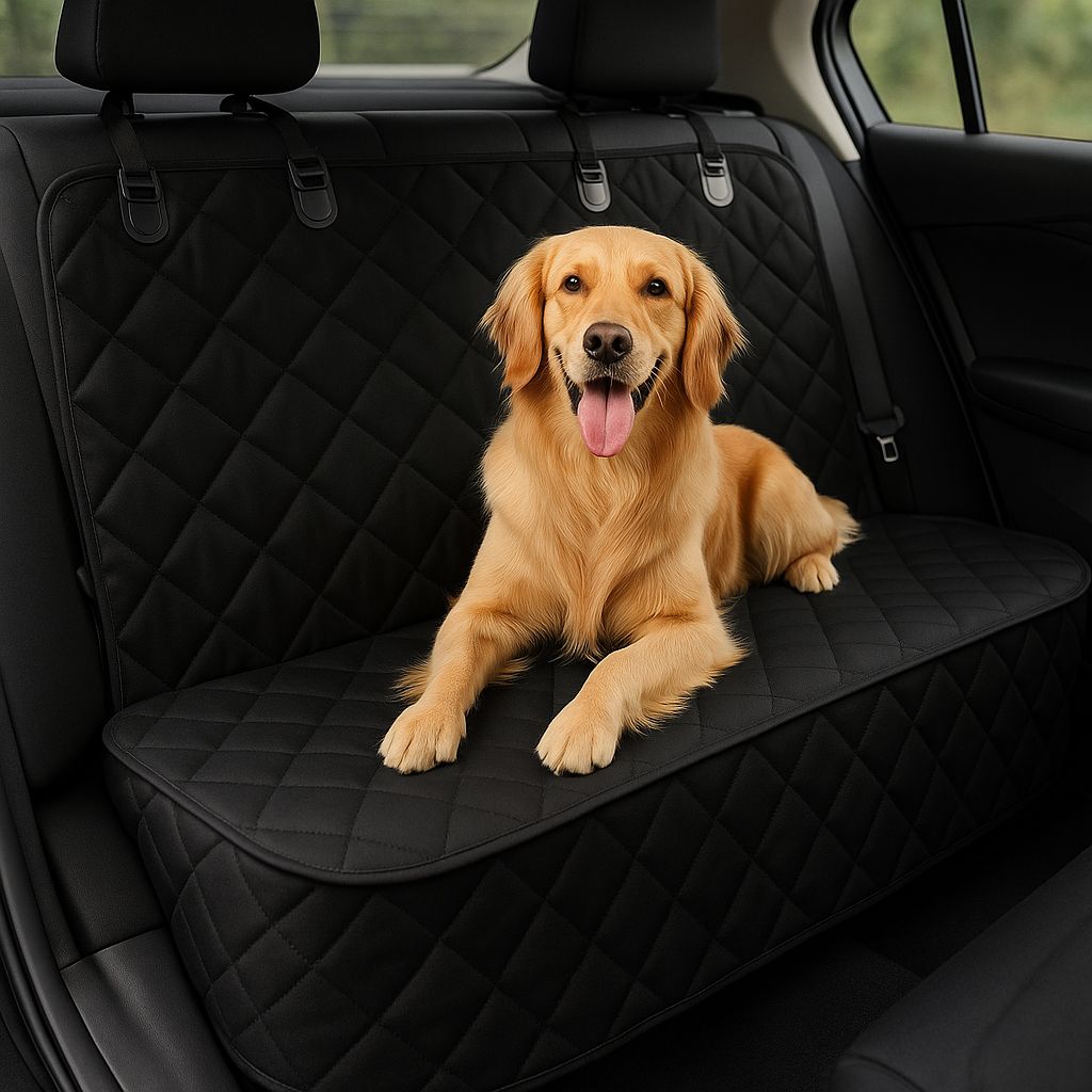 Waterproof Dog Car Seat Cover – Scratchproof Rear Protector with Safety Belt